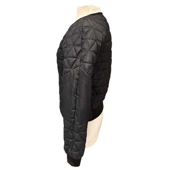 Quilted Black Jacket By 2ND DAY Size 36 Polyamide Shell & Polyester Lining Women - Picture 2 of 8